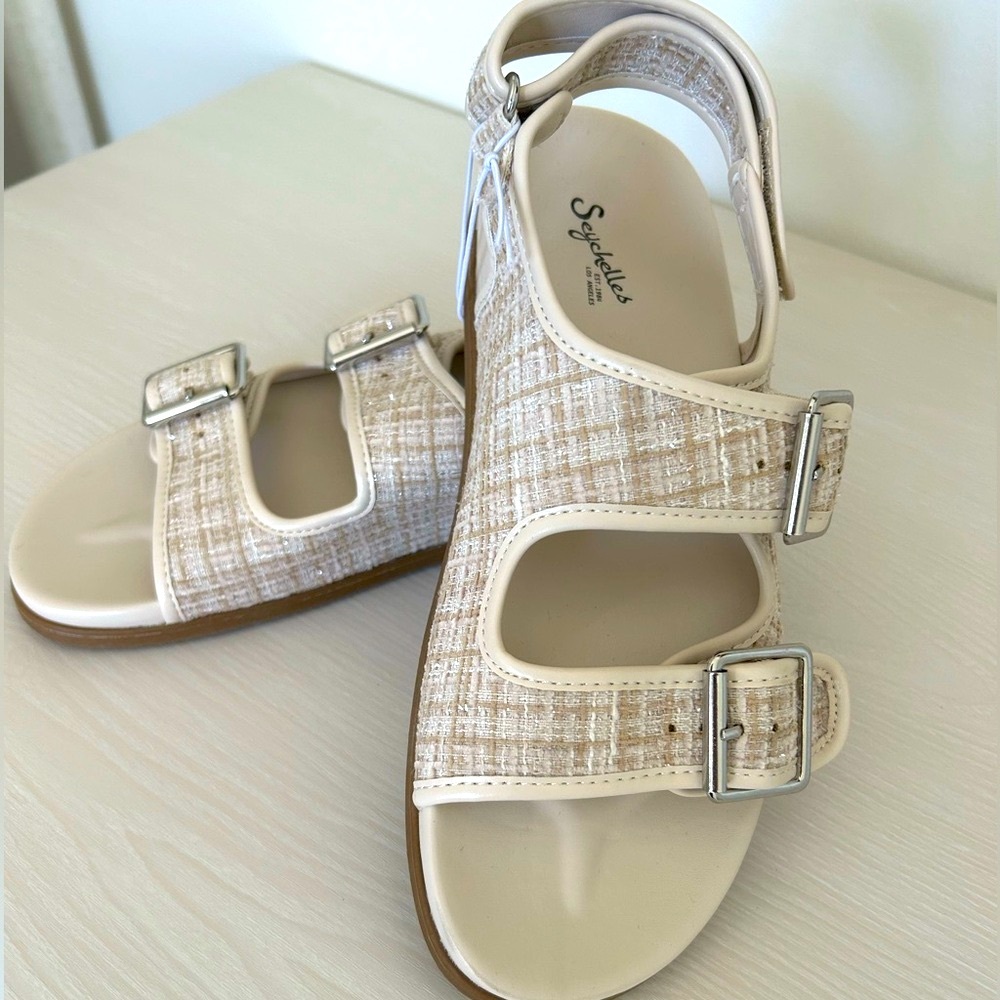 NWOT SEYCHELLES TWEED STRAP SANDALS